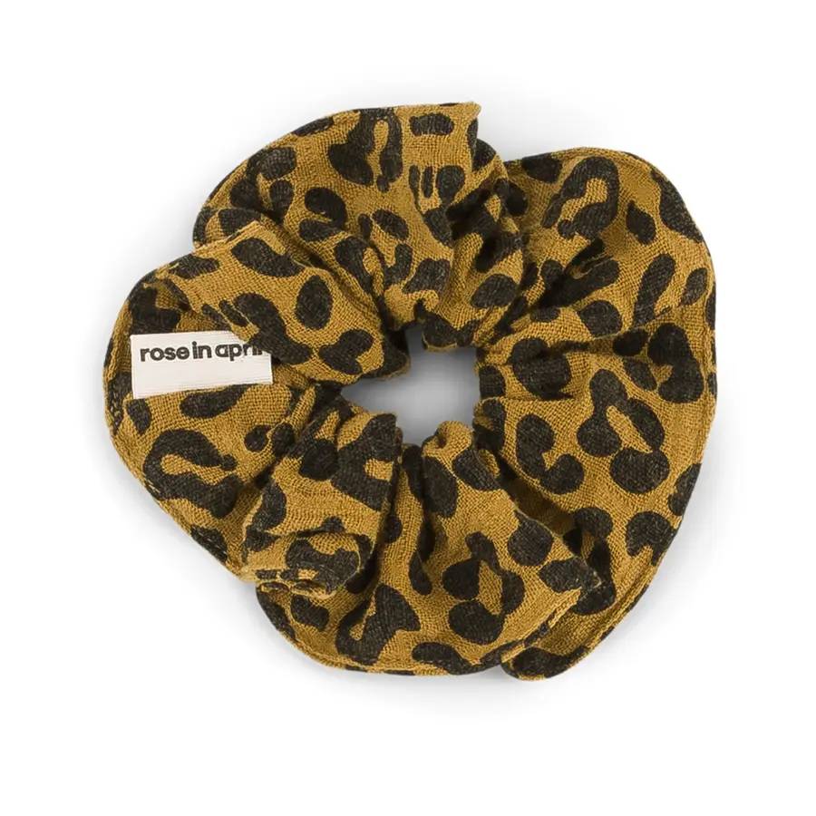 Vichy scrunchie leopard caramel
