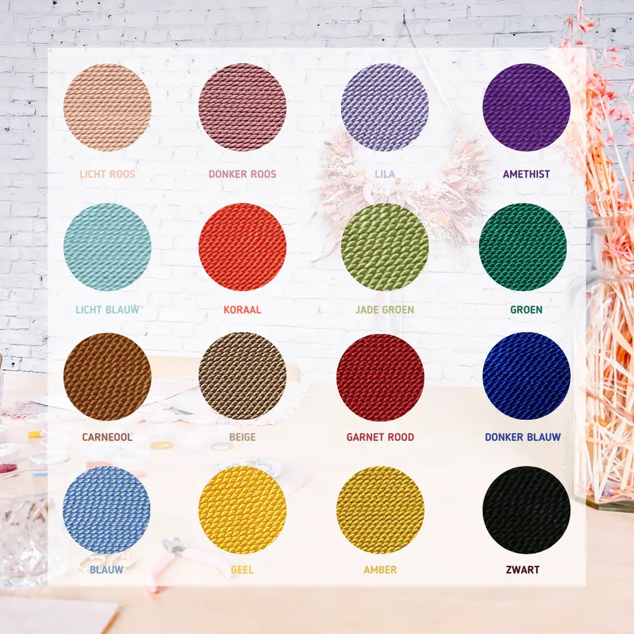 Zijdedraad in verschillende kleuren
