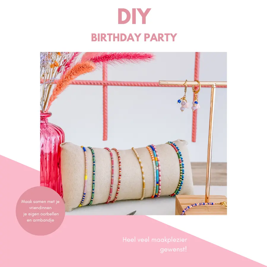 DIY oorbellen en armbandjes maken birthday party