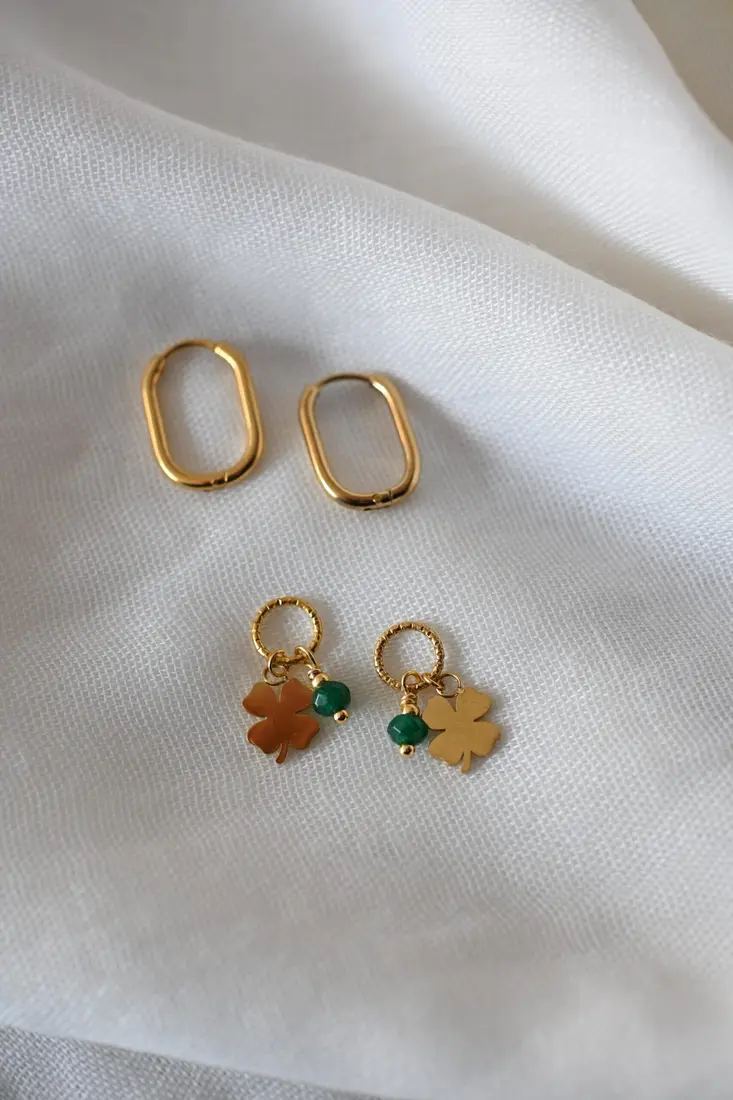 Verwisselbare oorbel hangertjes | Little Treasures – Lucky Clover