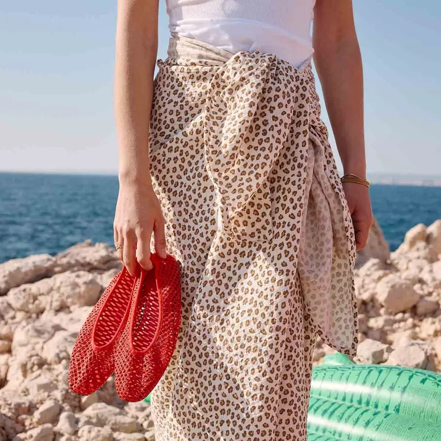 Pareo leopard greige