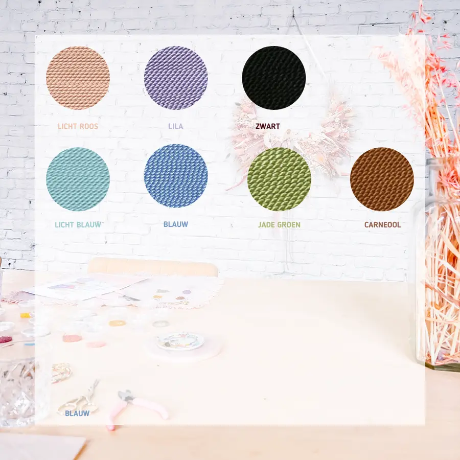 Zijdedraad voor DIY telefoonkoord (verschillende kleuren)