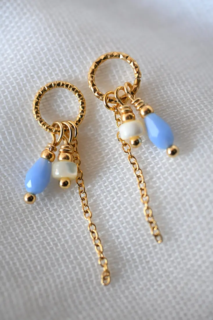 Verwisselbare oorbel hangertjes | Little Treasures – Blue Breeze